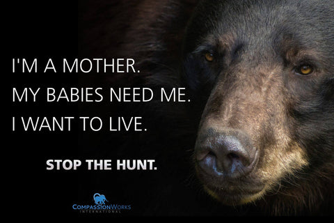Bear "I'm a Mother" Vinyl Poster