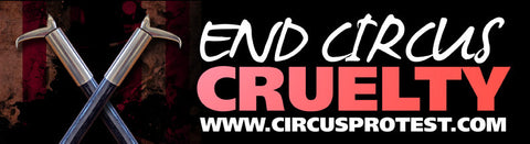 3x10 "End Circus Cruelty" Bumper Stickers