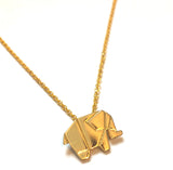 "Origami" Elephant Necklace