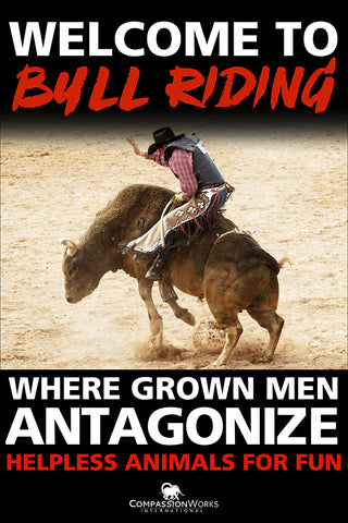Welcome to Bull Riding Protest Poster