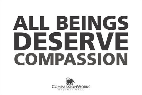 All Beings Deserve Compassion Vinyl Poster