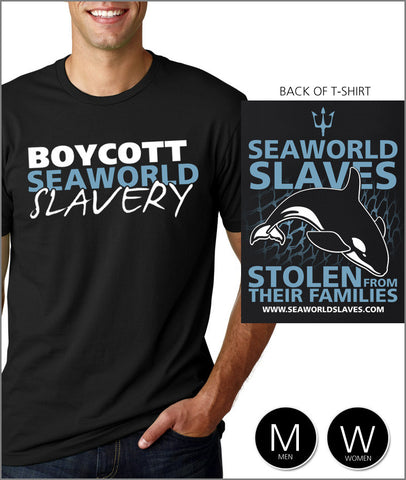 "Boycott SeaWorld Slavery" Stolen From Their Families - T-Shirt