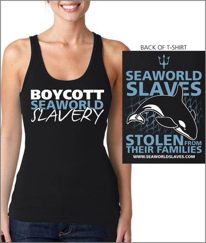 "Boycott SeaWorld Slavery" Women's Tank Top