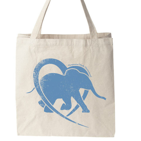 Hearts and Elephants Tote Bag